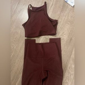 Sparkly Maroon Beach Riot Active Set